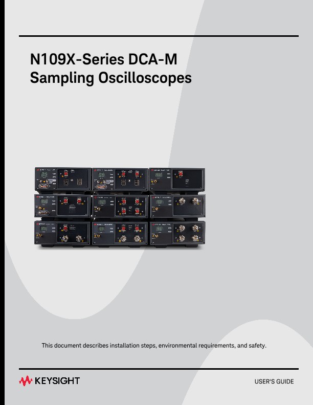 N109X-Series DCA-M Sampling Oscilloscopes User's Guide | Keysight